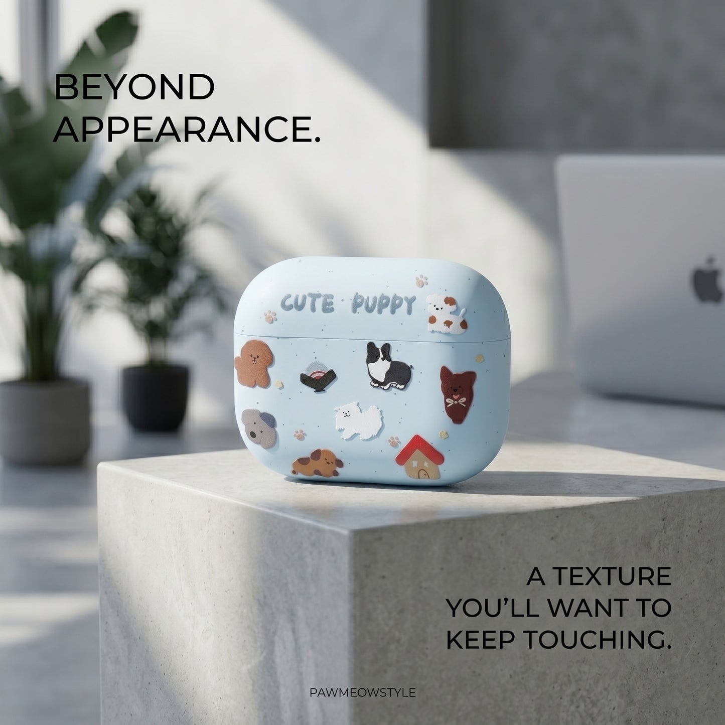 Sweet Blue Puppy AirPods Case – For Daily Use or Special Gift