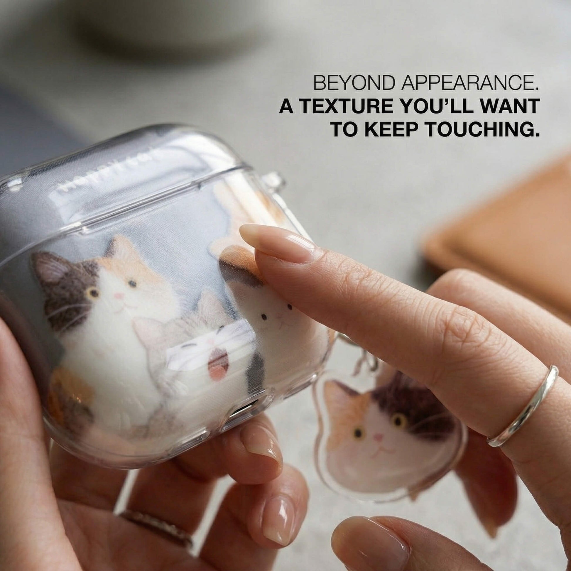 Happy Cat AirPods Case with Detachable Keychain – Everyday Essential or Perfect Gift