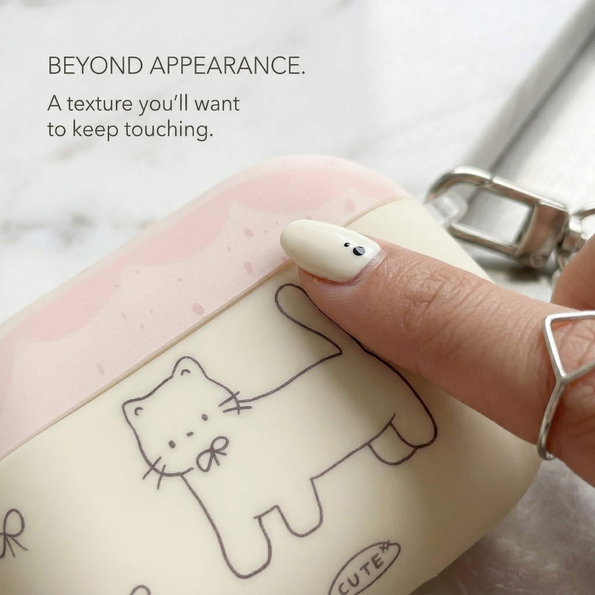 Bow Cat AirPods Case with Detachable Keychain – Subtle Pet Soul, Bold Human Style