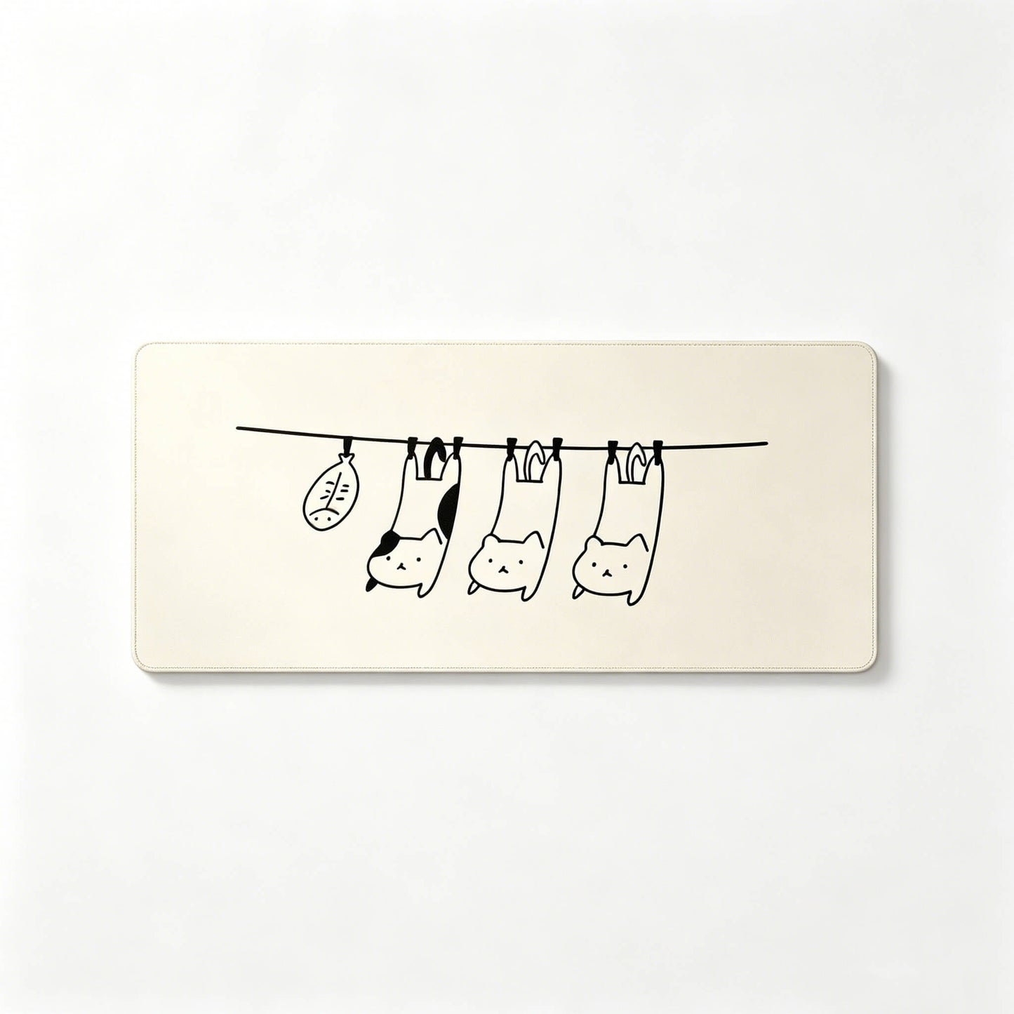 Hanging Cats Large Desk Mat – Non-Slip Extended Mouse Pad