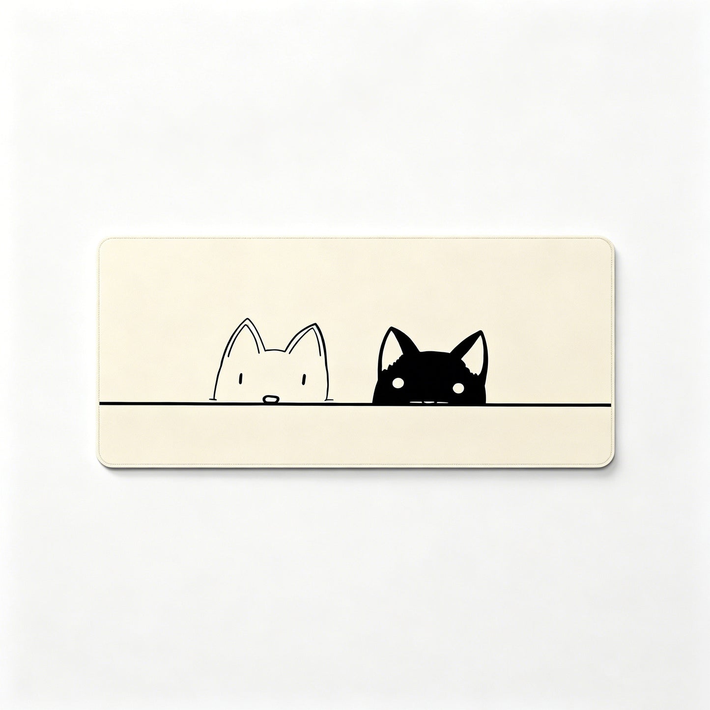 Peeking Cats Large Desk Mat – Non-Slip Extended Mouse Pad