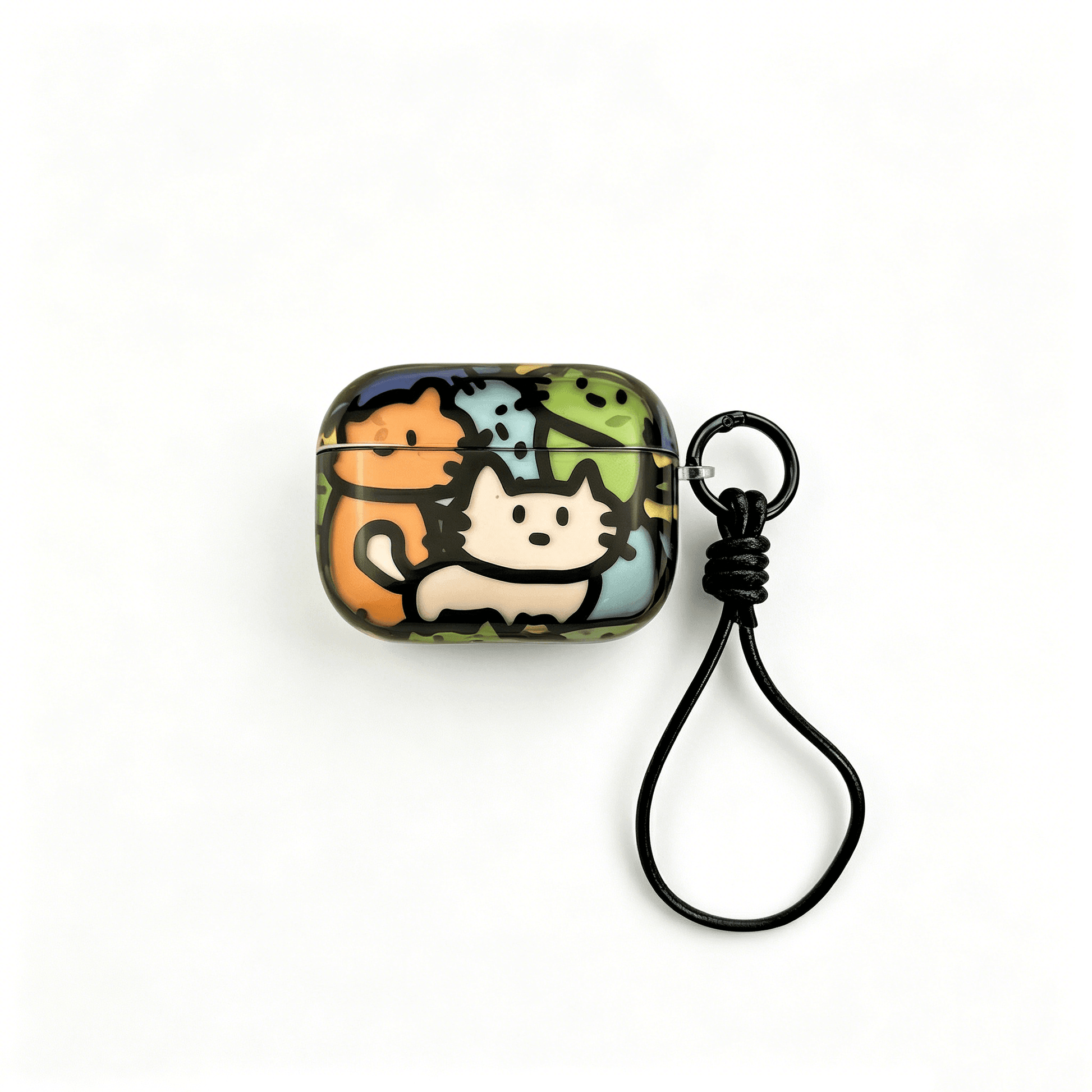 Cool Cat AirPods Case with Detachable Lanyard – Everyday Carry or Perfect Gift