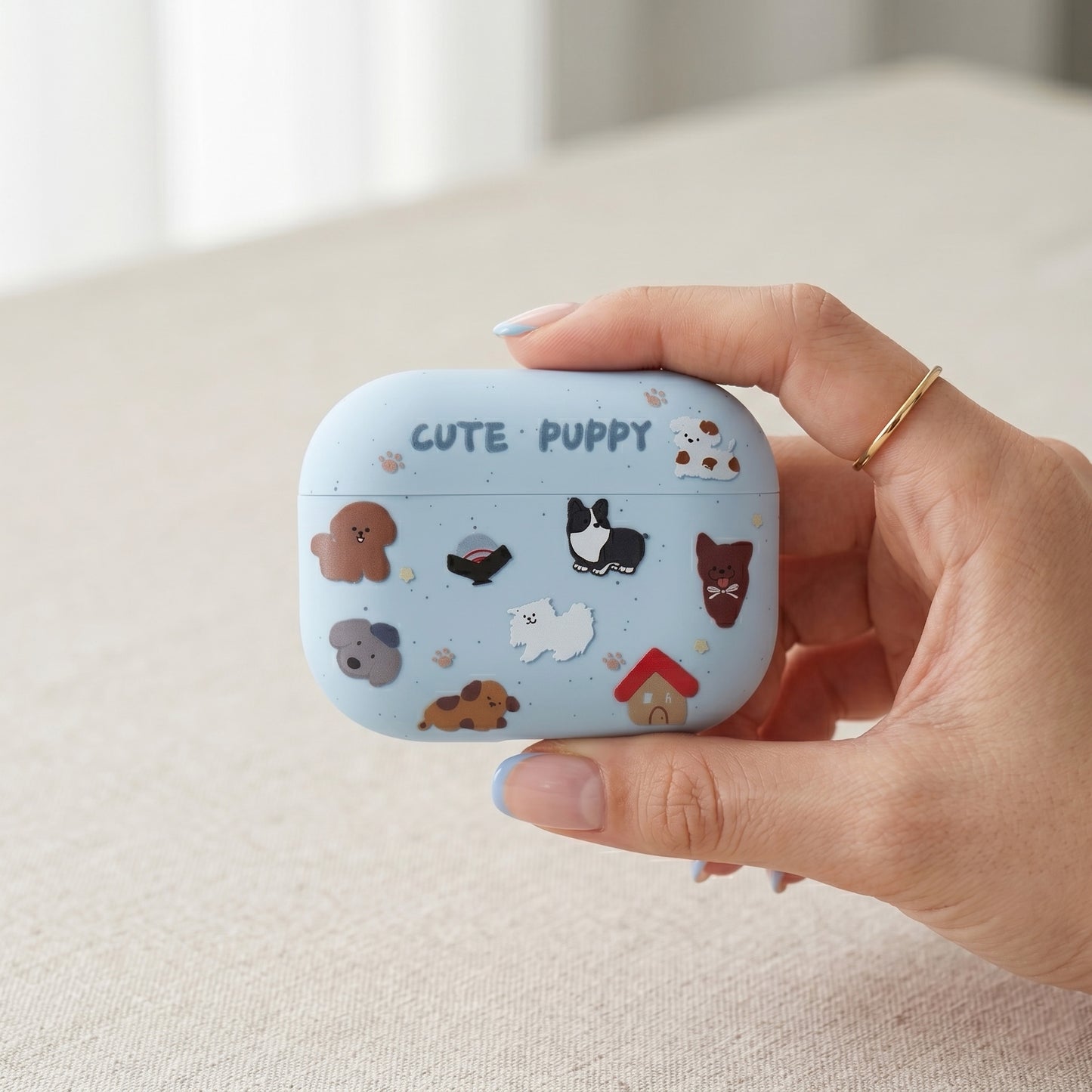 Sweet Blue Puppy AirPods Case – For Daily Use or Special Gift