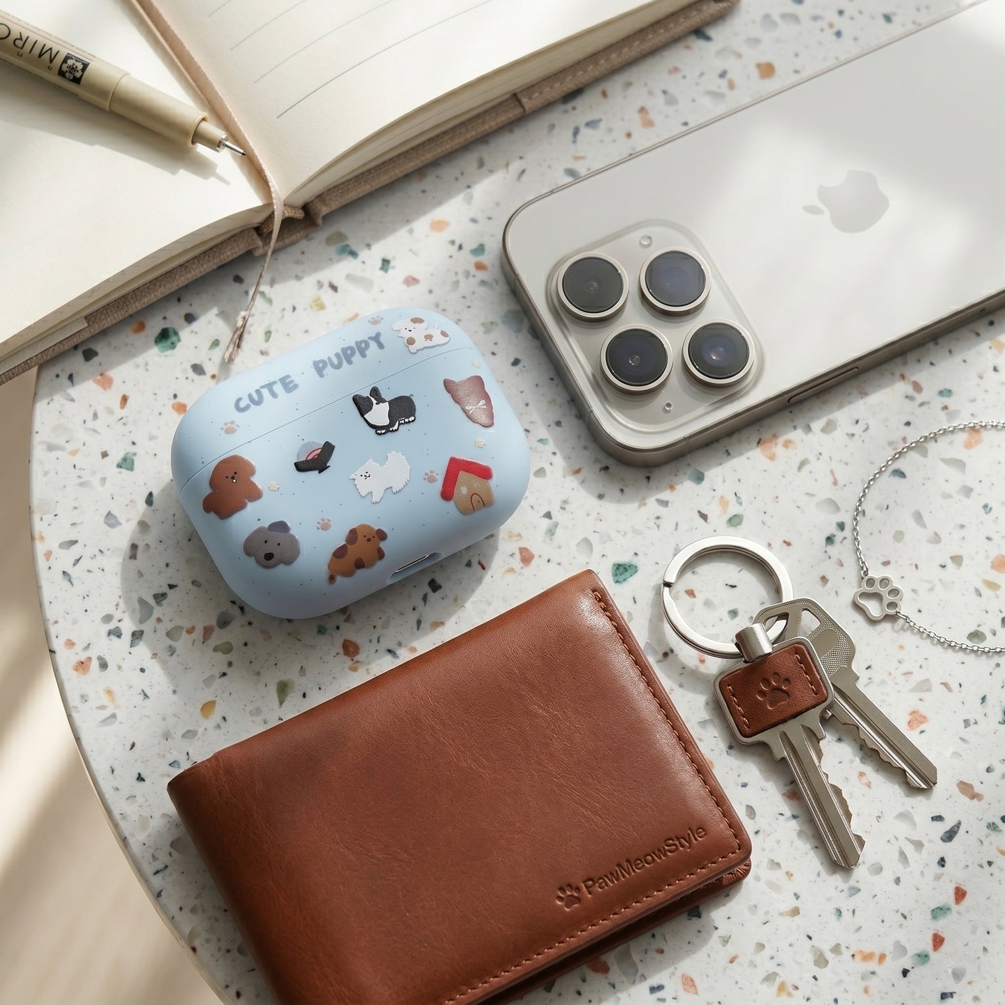 Sweet Blue Puppy AirPods Case – For Daily Use or Special Gift