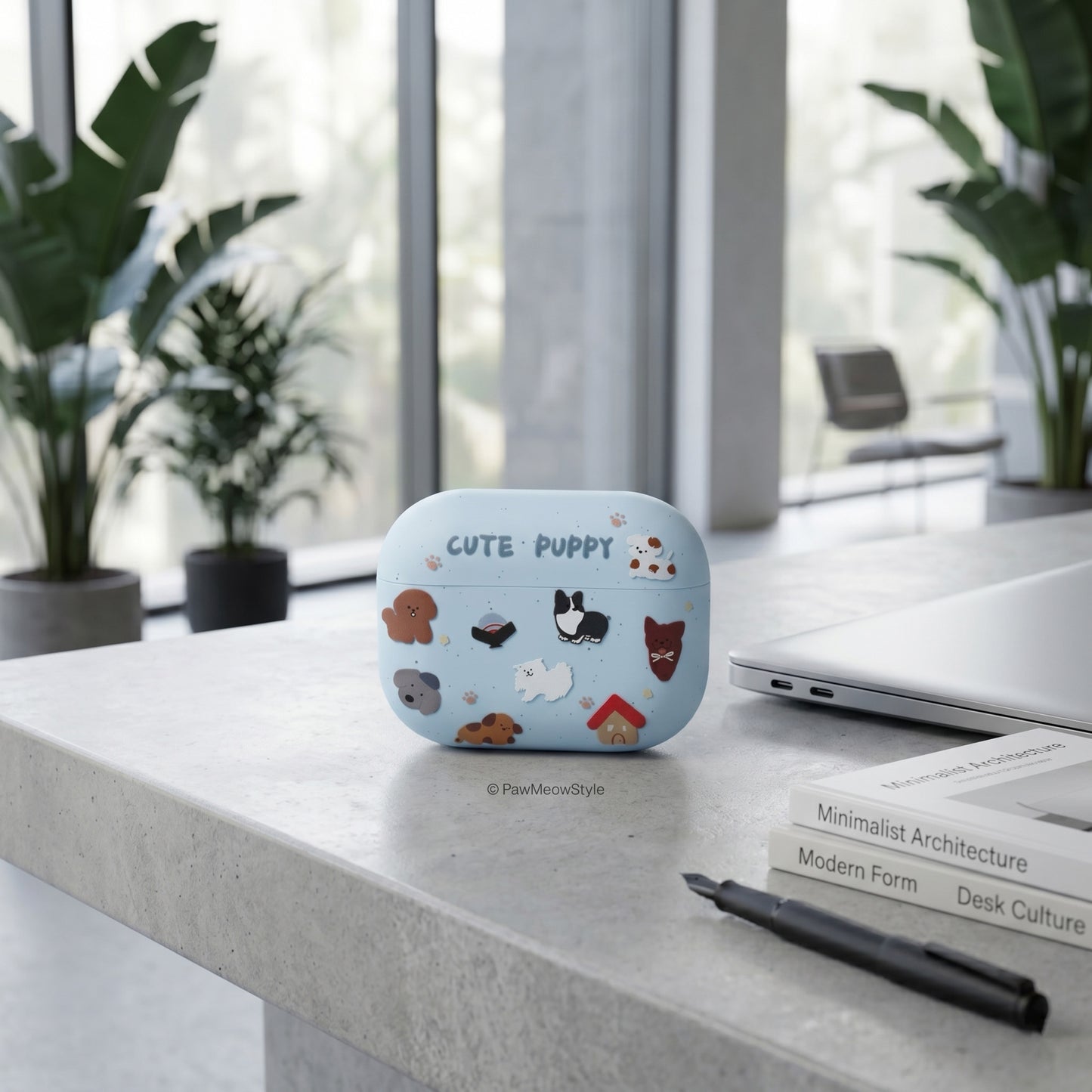Sweet Blue Puppy AirPods Case – For Daily Use or Special Gift