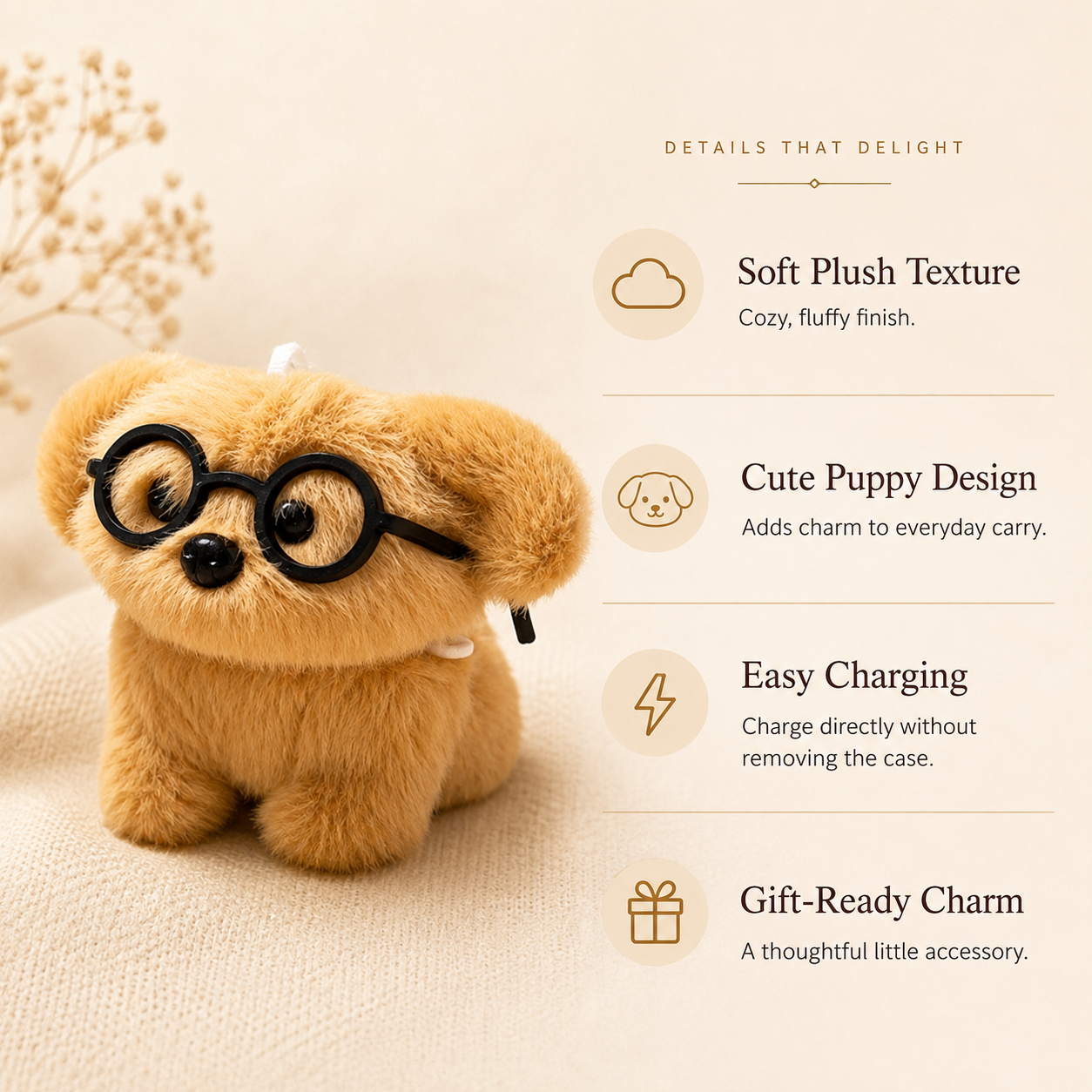 Plush Puppy AirPods Case product image