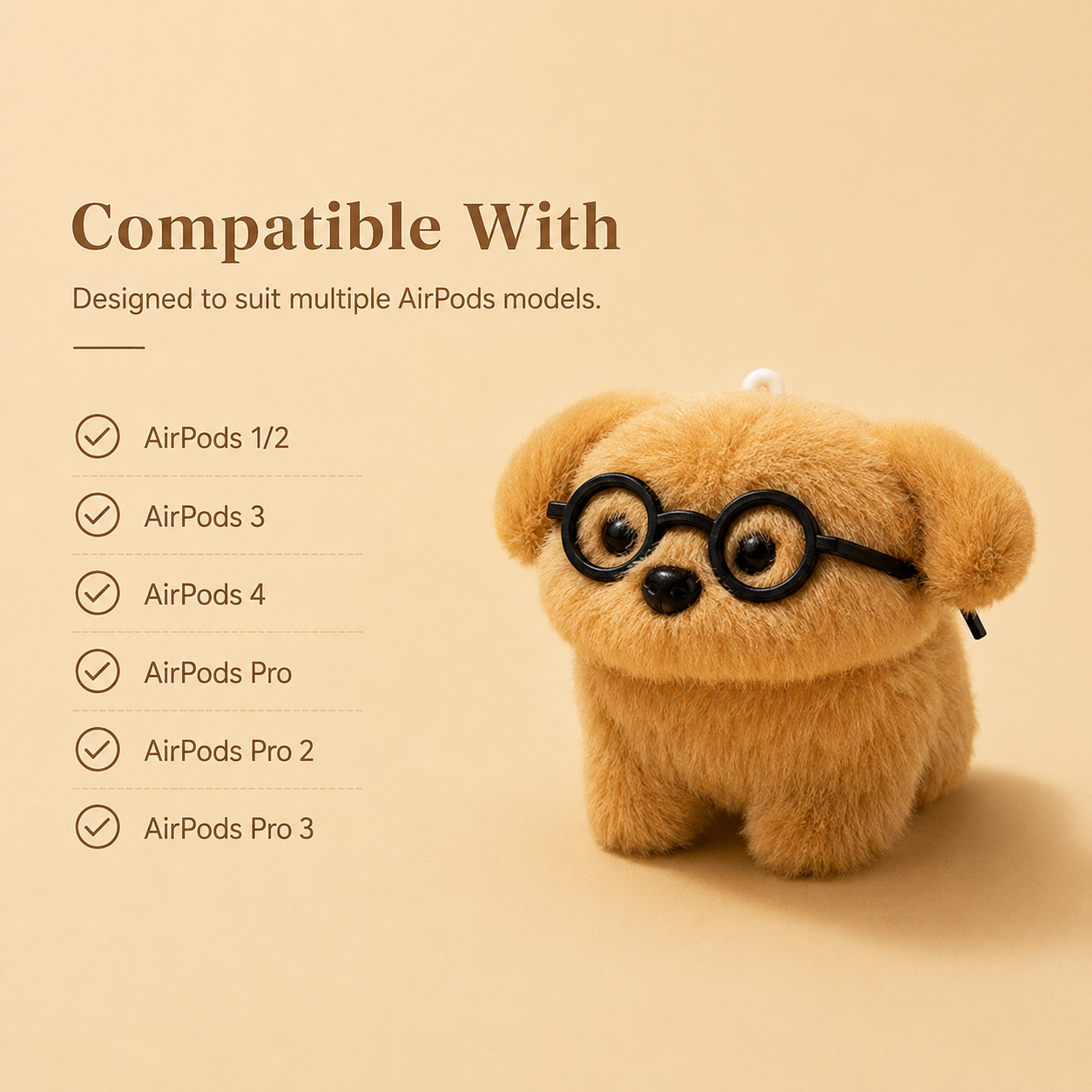 Plush Puppy AirPods Case product image