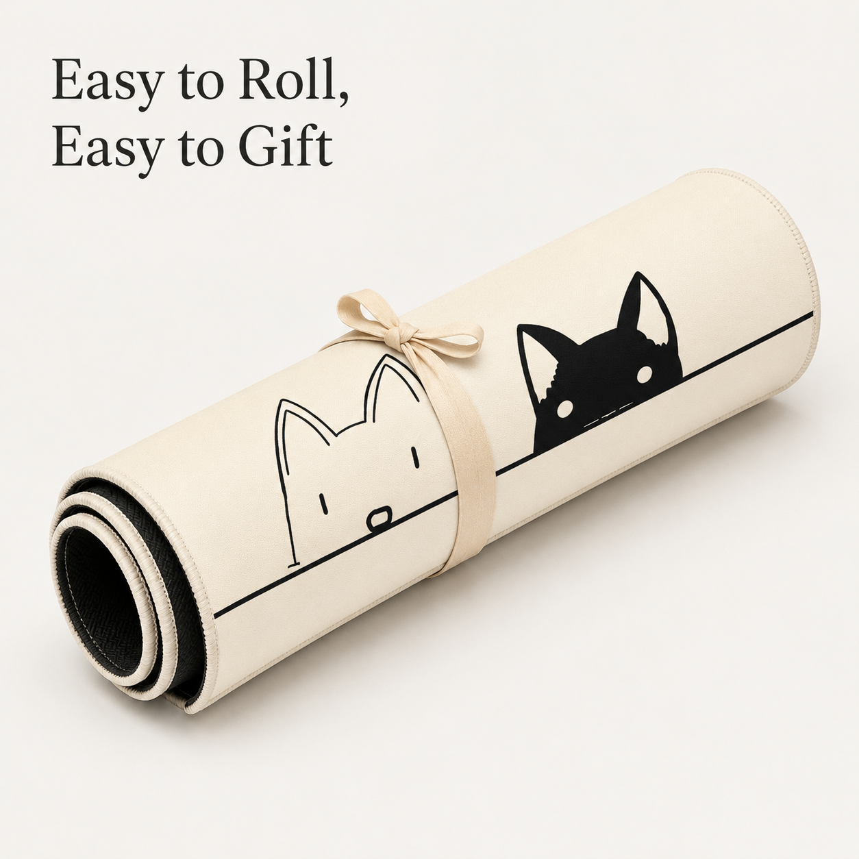 Peeking Cats Large Desk Mat – Non-Slip Extended Mouse Pad