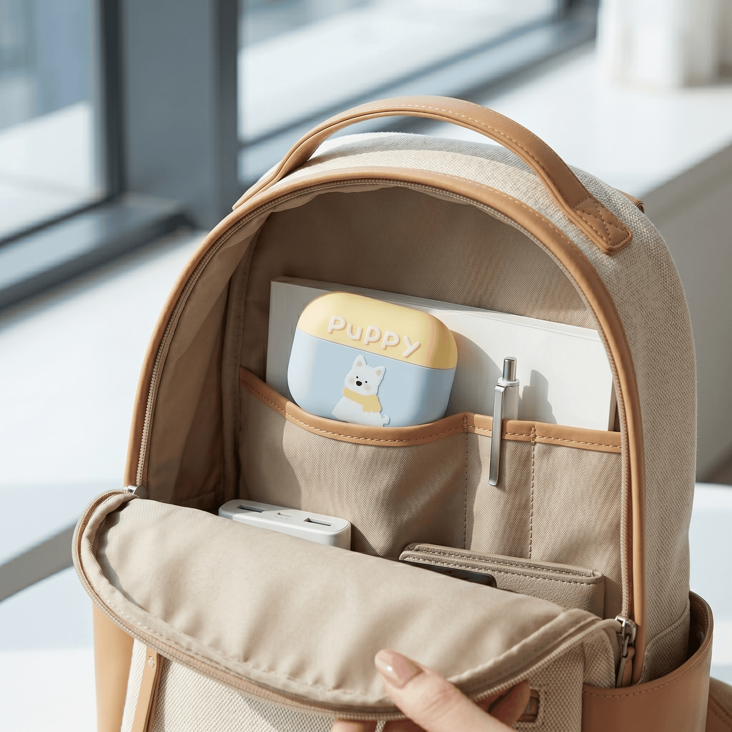 Pastel Puppy Print AirPods Case product image