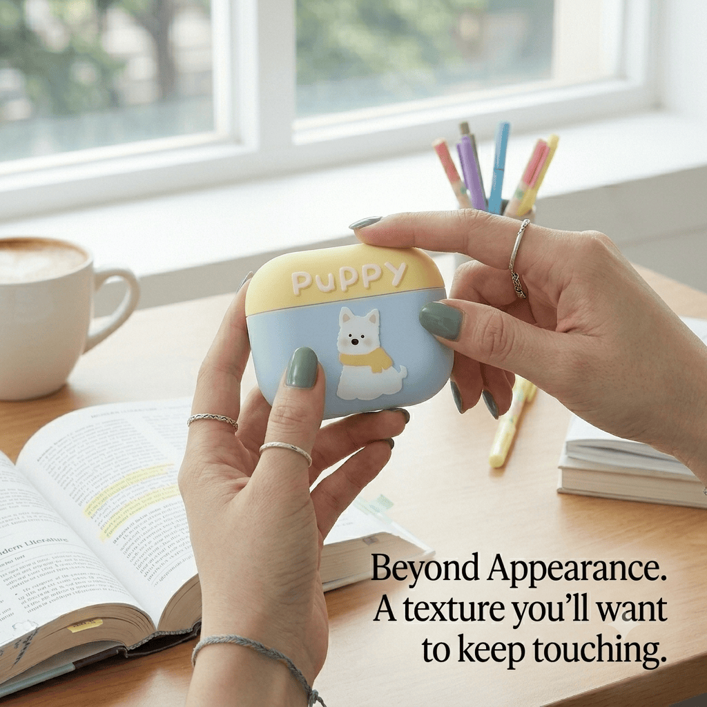 Pastel Puppy Print AirPods Case product image