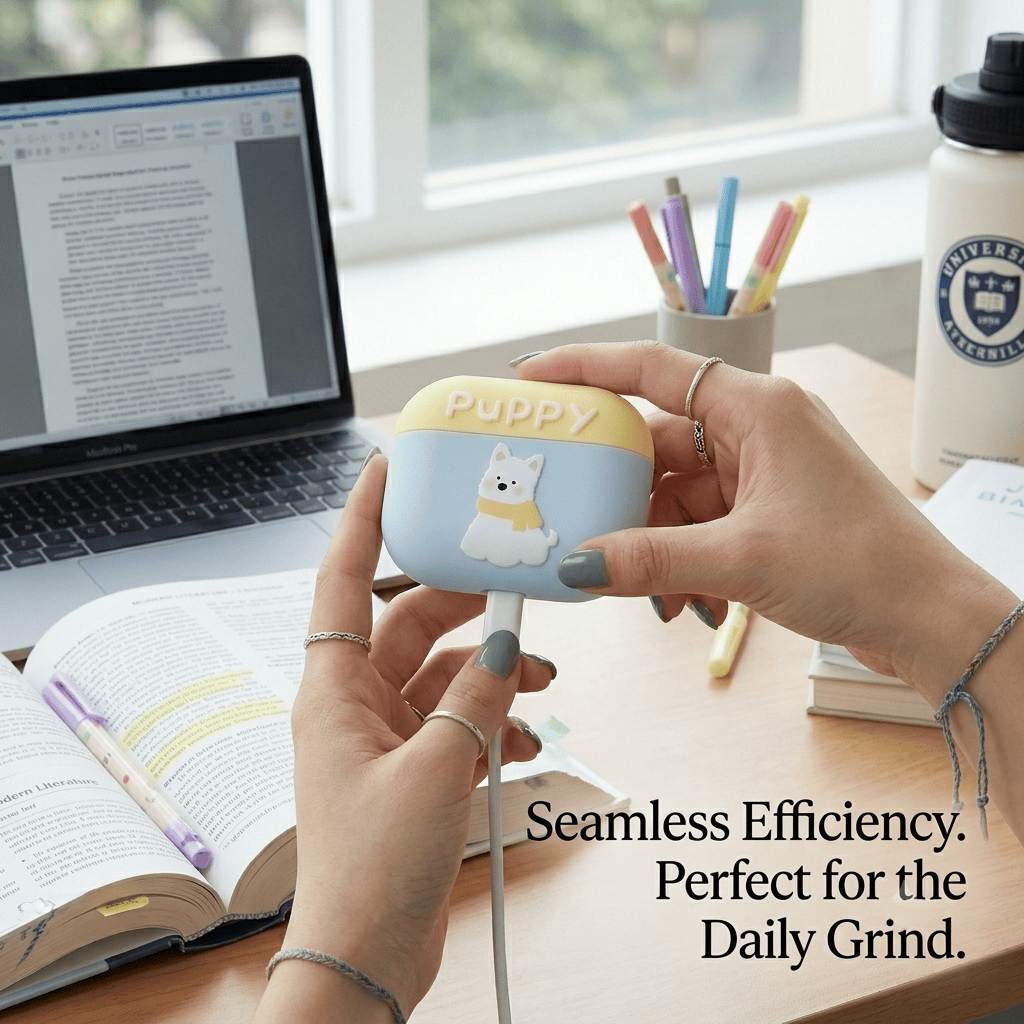 Pastel Puppy Print AirPods Case product image