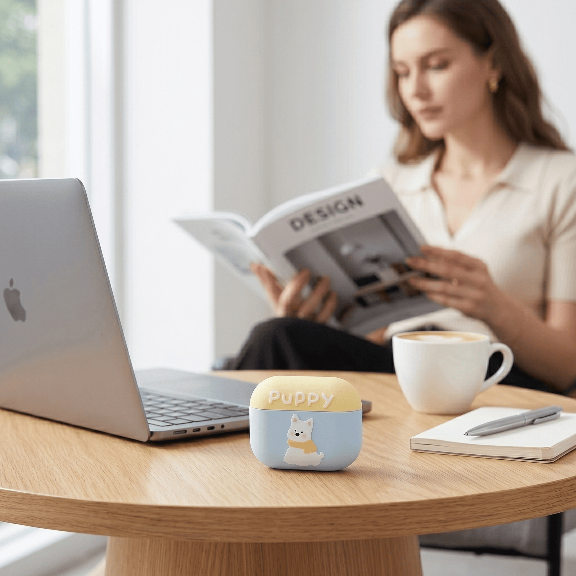 Pastel Puppy Print AirPods Case product image