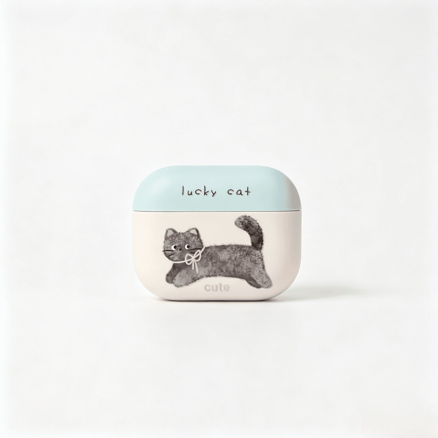 Lucky Cat AirPods Case with Beaded Wrist Strap product image